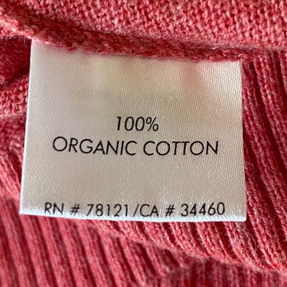 Eileen Fisher Organic Cotton Slouchy Cardigan Button Cowl Neck Barbiecore  -PS - Picture 13 of 14